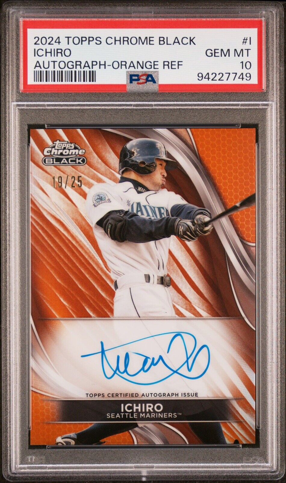 Ichiro Suzuki 2024 Topps Chrome Black #CBA-I Autographs Ichiro Suzuki 2024 Topps Chrome Black #CBA-I Autographs