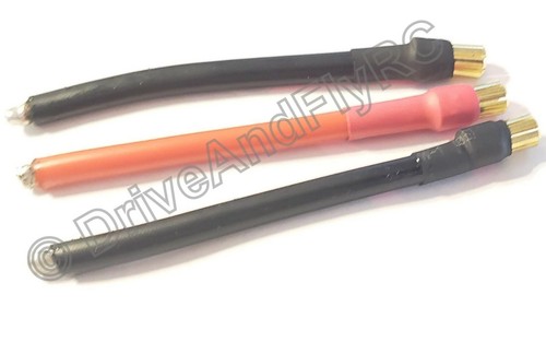 6.5mm Male 3 inch 7CM 10AWG Silicon Wire Castle Mambo ESC Extension to Open - Picture 5 of 12