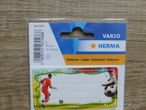 Herma Vario - Buchetiketten, Schuletiketten, Fußball, 2x3 Etiketten, vollständig - Bild 4 von 5