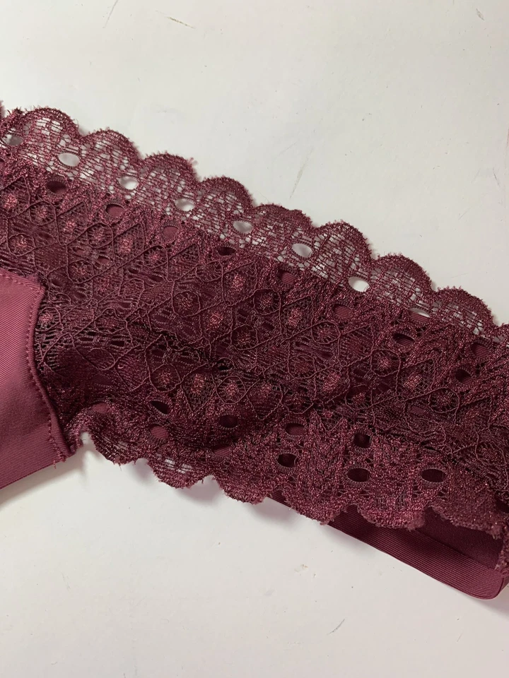 Tanga hipster de encaje de vino Honeydew para mujer roja mediana 85234  Foto 4 de 4