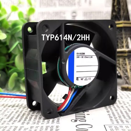 Used tested ebmpaps 60X60X25MM TYP614N/2HH 24V High temperature resistance fan