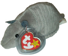 Ty Beanie Baby - TANK the Armadillo (Canada Tags)(1995 - 9 Line with Shell) MWMT