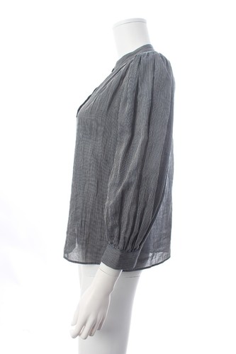 Masscob Balboa gestreifte Baumwollbluse / marine / UVP: 275,00 £ - Bild 2 von 6