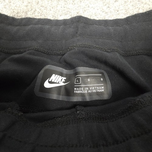 Nike Track Pants Mens LARGE black Tech Fleece Activewear Jogger cotton Size L - Picture 4 of 11