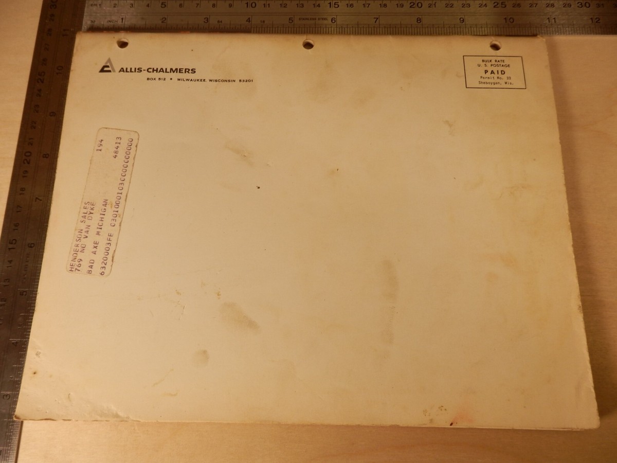 1970's Operator's Manual Low Profile Corn Heads Model FL