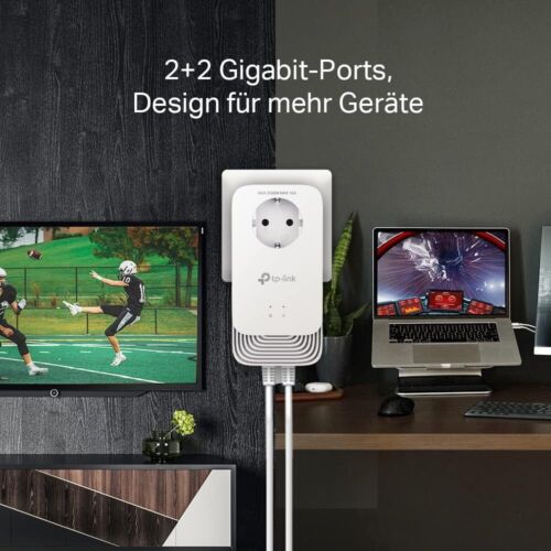 2x TP-Link PG2400P Kit Powerline Adapter G.hn2400 Gigabit Ethernet Wandsteckdose - Afbeelding 4 van 8