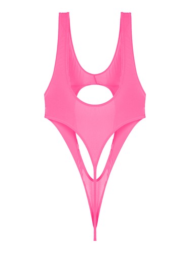 Women Sexy Ultra Thin Hollow Out High Cut Thong Leotard Bodysuit Teddy Lingerie - Picture 50 of 83