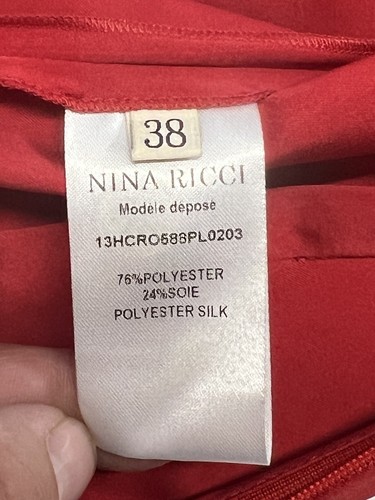 Nina Ricci 2013 RTW Runway Red Sleeveless Valentine Mini Dress Sz. FR38 US6-8 - Picture 12 of 13