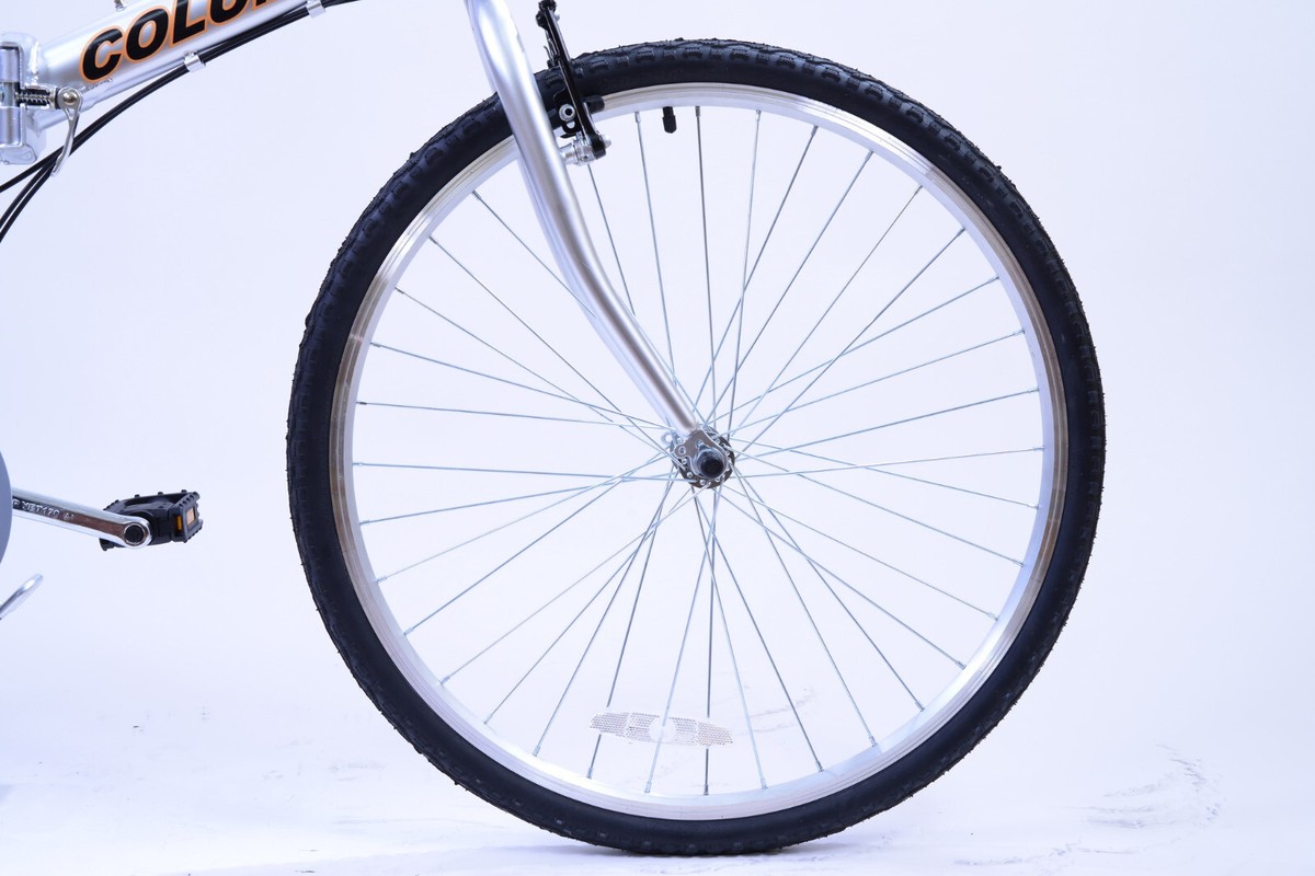 NEW COLUMBA 26 Folding Bike Shimano 18 speed Silver SP26S SLV eBay