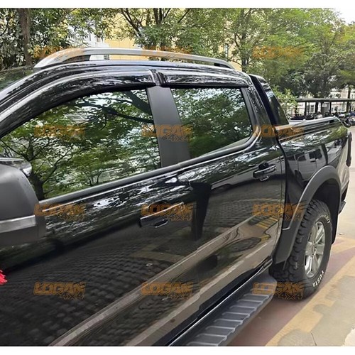 Ford Ranger T9 2023+ Porte Bagages Longitudinaux Barre de Toit en Aluminium Noir - Foto 14 di 14
