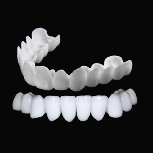 Snap on Smile copertura denti finti superiore inferiore per denti perfetti impiallacciature protesi flessibile S - Foto 2 di 9