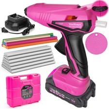 Cordless Hot Glue Gun - 20V Temp Adjust Hot Glue Gun with 43PCS Full Size Hot...