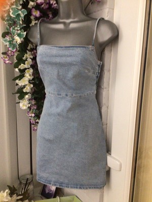 denim mini dress zara