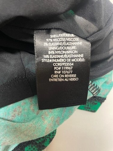 Alice + Olivia Delora Dress Green Snake Print Sleeveless Back Zip Sz 4 EUC - Picture 6 of 8