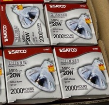 4  Satco S1967 20 W MR16/JCRC/GU5.3-GX5.3 BASE/ 12V LIGHT BULB LIGHTING 2000 HRS
