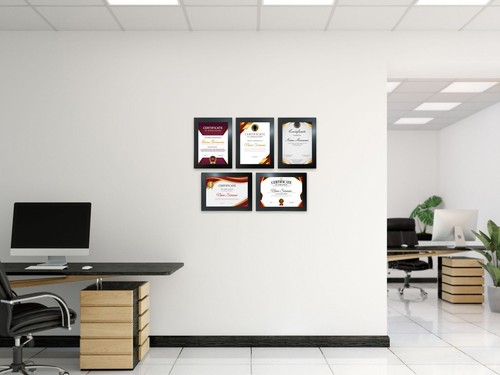 Marco de vidrio certificado A4 48 x marcos de fotos negros montaje en pared compra a granel - Imagen 9 de 15