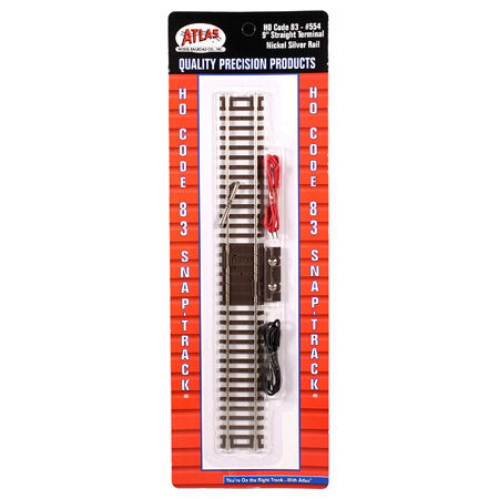 Atlas 554 HO Scale Code 83 Terminal Track w/Wire Nickel Silver & Brown Ties - Picture 1 of 1