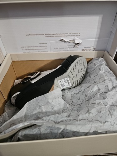 Clarks Rosalie Pose Women Shoes Black 8.5  Slingback Block Heel Sandals - Picture 10 of 11