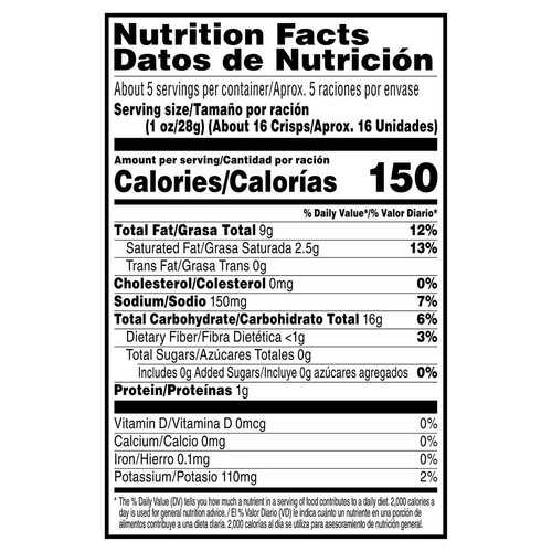 Pringles Potato Crisps Chips, Original Flavored, 5.2 oz Can, Kosher - Picture 2 of 5