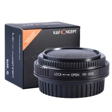 K F Concept Adapter Canon FD mount lens to Canon EOS EF camera with Optic Glass