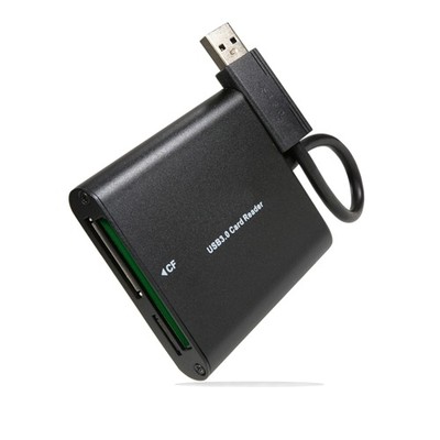 Black Aluminum USB 3.0/USB 2.0 Card Reader  for CF/TF/Micro SD/SD/MD/MMC/SDHC/