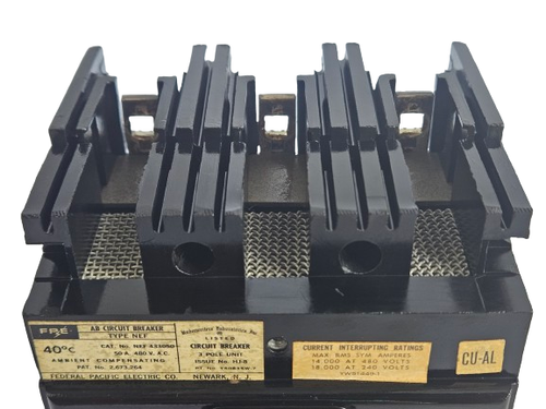 Disyuntor de 3 polos FPE Federal Pacific NEF435050 50A 14kAIC @ 480V NEF3050 - Imagen 3 de 4