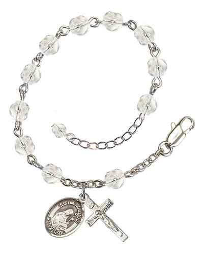 TÚ ELIGES Pulsera Rosario de Plata Patrona Felicidad Abril Piedra Natal Cristal - Imagen 83 de 246