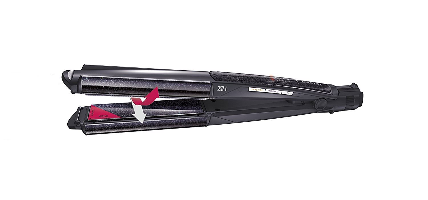 BaByliss Plancha de Pelo Profesional Función I-curl para Rizar Seco y Mojado...
