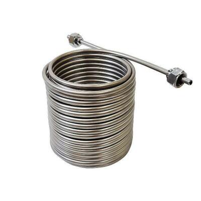 NY Brew Supply Jockey Box Compact Stainless Steel Coil - 5/16'' x 50', Right Hand
