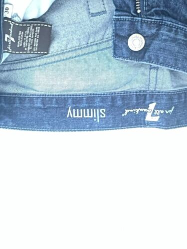 Jeans bootcut 7 Seven For All Mankind vita alta slim lavaggio scuro uomo taglia 30 - Foto 7 di 9