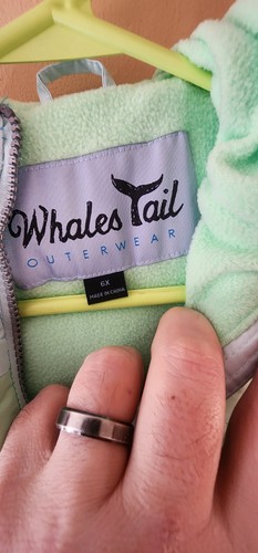 Mädchen Wale Schwanz Oberbekleidung Kapuzenjacke wasser- und windabweisend Größe 6X - Bild 4 von 5