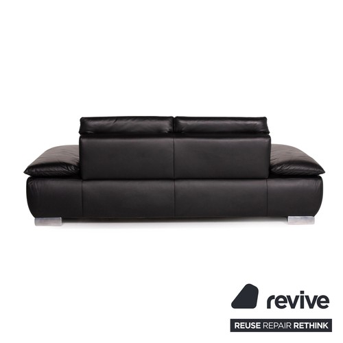 Koinor Volare Leather Sofa Black Two-Seater Function Couch - 第 8/9 張圖片