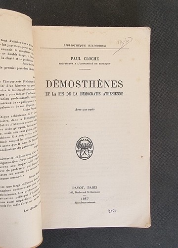 Démosthènes et la fin de la démocratie athénienne par Paul Cloché (Payot 1957) - Imagen 2 de 3