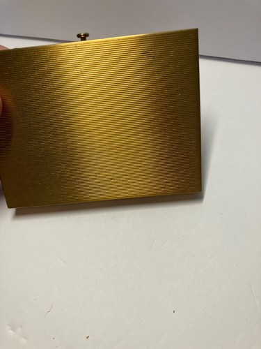 Vintage Rex Fifth Avenue Brass Conpact Never 3 3/4 by 3 - Picture 2 of 4
