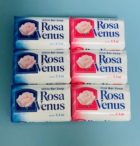 Rosa Venus Seifenpackung - 3 weiße & 3 rosa Riegel, je 5,3 Unzen - Bild 3 von 4