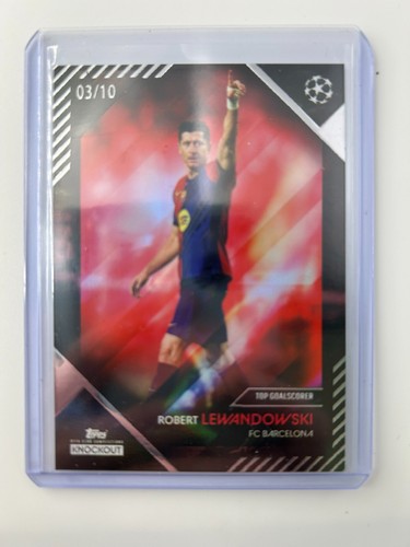 50- TOPPS KNOCKOUT 2024/25 ROBERT LEWANDOWSKI BARCELONA PARALLEL 3/10.