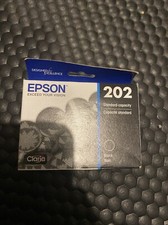 Epson Claria 202 Black Printer Ink Cartridge - Fresh Exp 03/2027 - New & Sealed