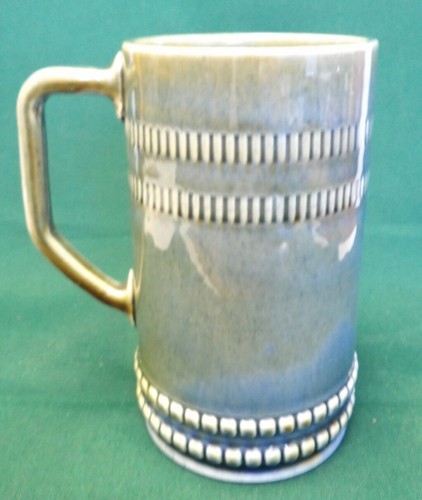 Wade Irish Porcelain Pottery Blue Green Stein Tankard Beer Jaunting Car - Picture 4 of 5