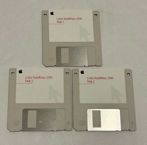 VTG Apple Macintosh Mac Computer Color StyleWriter 2500 Software Disks (1995)