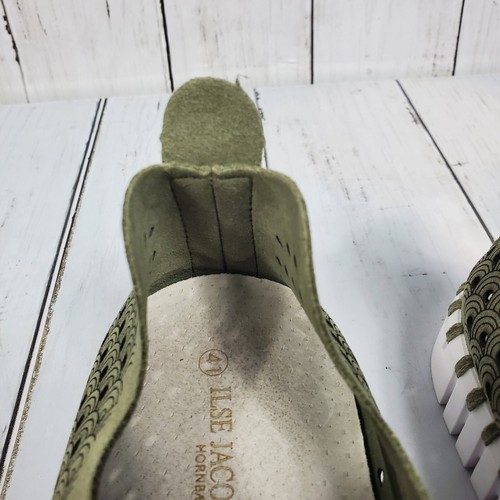 Ilse Jacobsen Hornbaek Tulip Shoes Womens EUR 41 US 10 Comfort Flat Olive Green - Picture 13 of 19