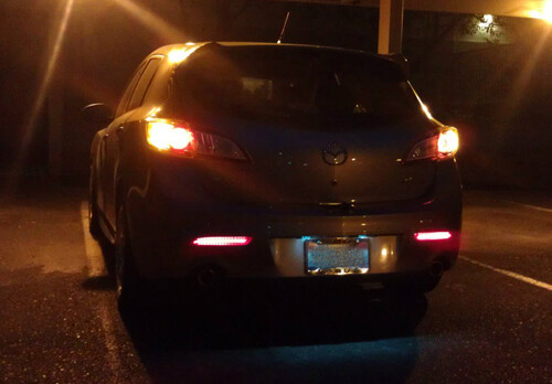 Smoked Lens LED Bumper Reflector Tail Brake Lights For Mazda3 2010+ MAZDASPEED3 - Picture 11 of 13