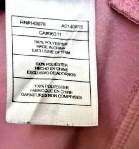 Puma Girl's Pink, Blue & White Spring Jacket Size 4 Track Zip - Picture 7 of 8