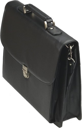 Sacoche pour ordinateur portable Alassio Forte en simili cuir noir 92011 bandoulière - Photo 15/15
