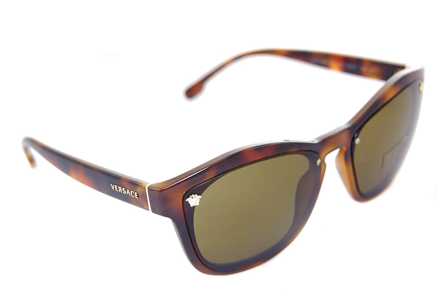 VERSACE MEDUSA CHARM VE4350 5276/73 Womens Square Sunglasses HAVANA BROWN GOLD