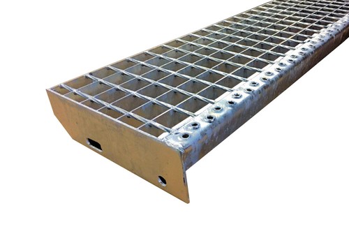 Stahltreppe Treppe 4 Stufen / Stufenbreite 110cm / Geschosshöhe 55-85cm verzinkt - Bild 3 von 5