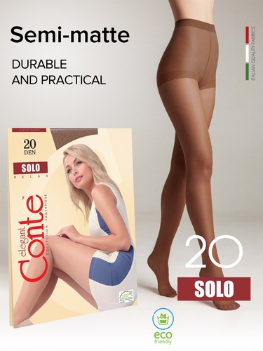 Conte TIGHTS Solo 20 Den | Strapazierfähige durchsichtige klassische Strumpfhose Satin Touch Übergröße - Bild 34 von 43