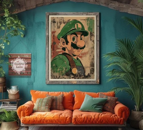 Póster Luigi: arte japonés estilo póster anime arte de pared para decoración de dormitorio - Imagen 3 de 4