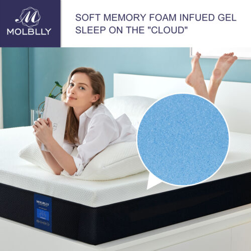 10/12/14 Inch Twin Full Queen King Gel Memory Foam Mattress -Mattress Bed in Box - Picture 3 of 41