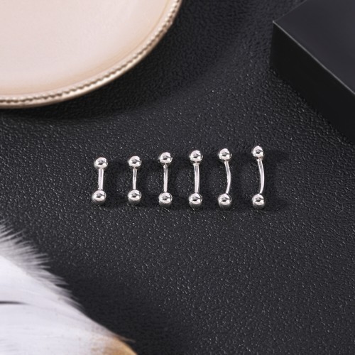 14G 16G 925 Sterling Silver Belly Button Rings Navel Piercings Barbell Jewelry - Picture 9 of 17