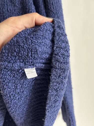 Orvis Women’s Blue Roll Neck Boucle Cotton Blend Scoop Neck Jumper Small 10-12 - Picture 9 of 12